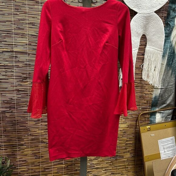 Calvin Klein Womens Plus Pintuck Knee-Length Sheath Dress size 10P - Picture 2 of 3